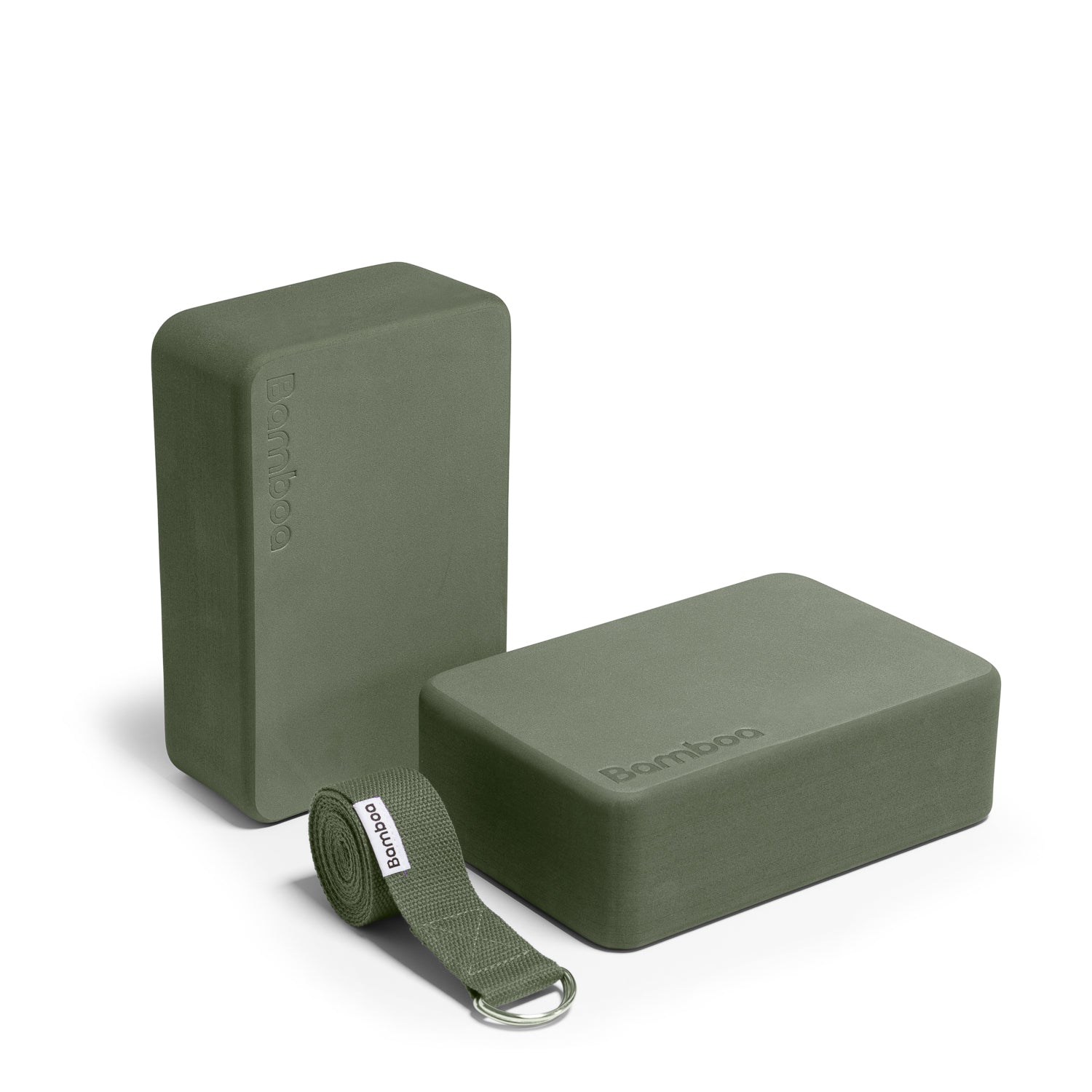 Bamboa Bloques de Yoga Set Espuma Verde