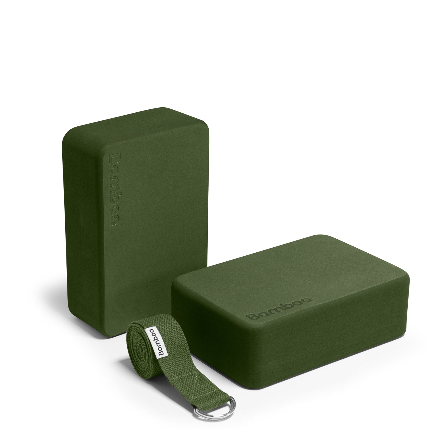 Bamboa Bloques de Yoga Set Espuma Verde