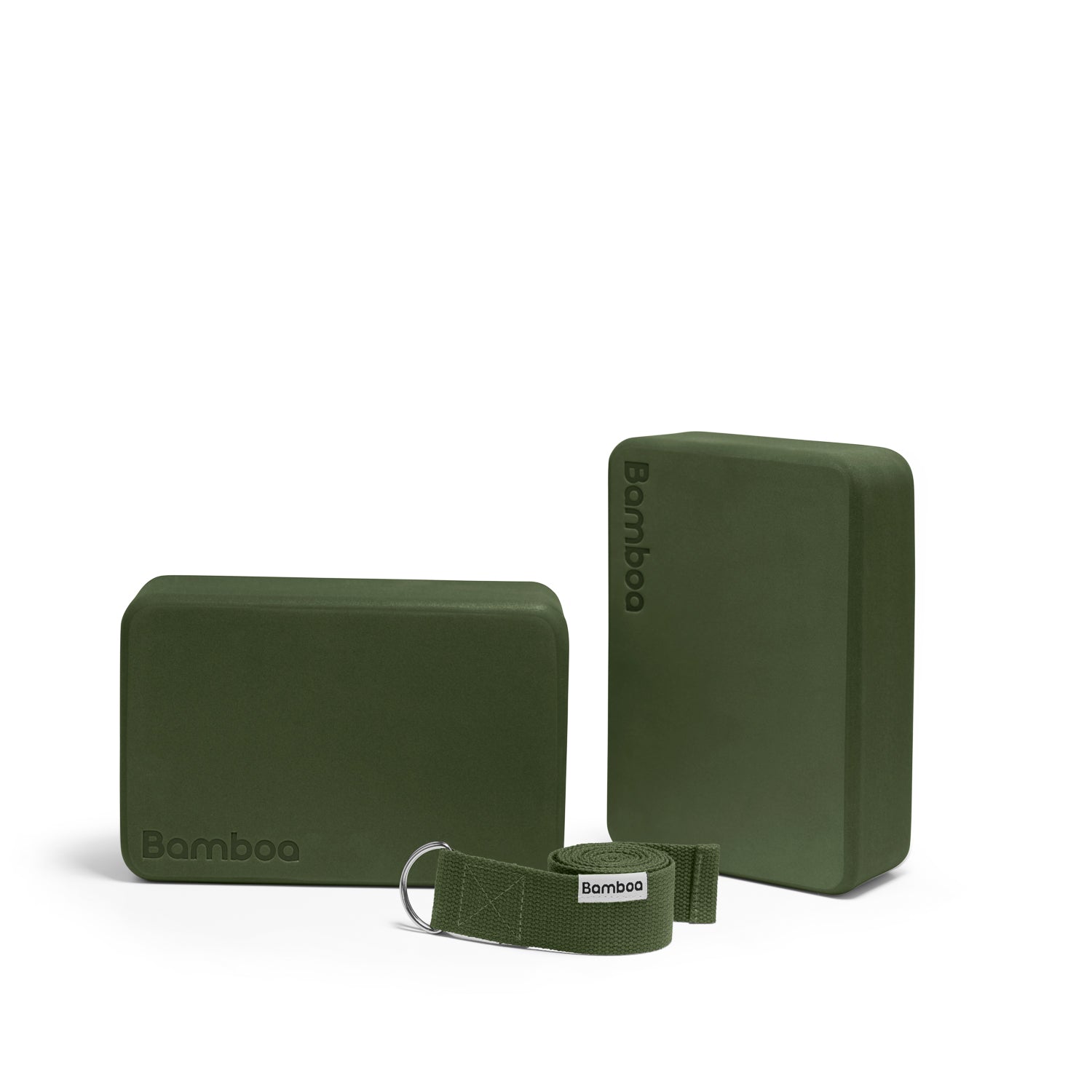 Bamboa Bloques de Yoga Set Espuma Verde