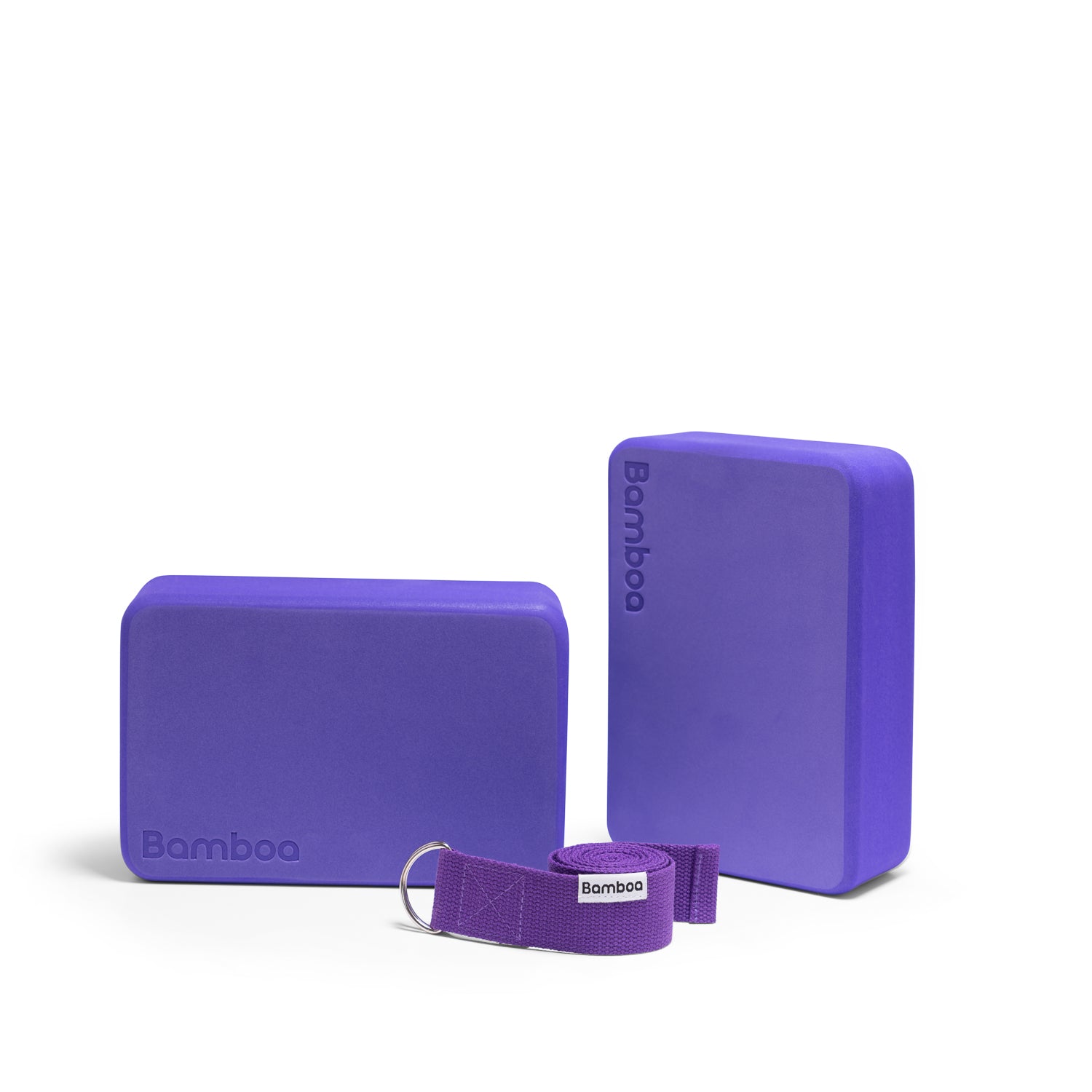 Bamboa Bloques de Yoga Set Espuma Violeta